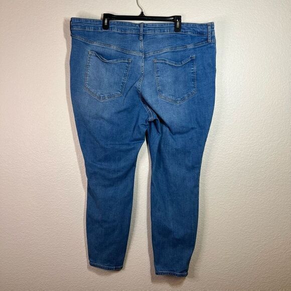 Old Navy Women's High Rise Jeans Rockstar Skinny‎ Secret Smooth Pocket 24 Blue - Picture 5 of 7